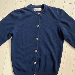 Vintage cashmere navy cardigan Glenmac